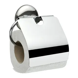 BUFFER® Yapışkanlı Paslanmaz Metal Kapaklı Wc Tuvalet Kağıdı Standı