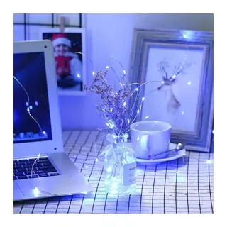 BUFFER® Pilli 5 metre Dekoratif Peri Led Beyaz Aydınlatma Süsleme Lambası