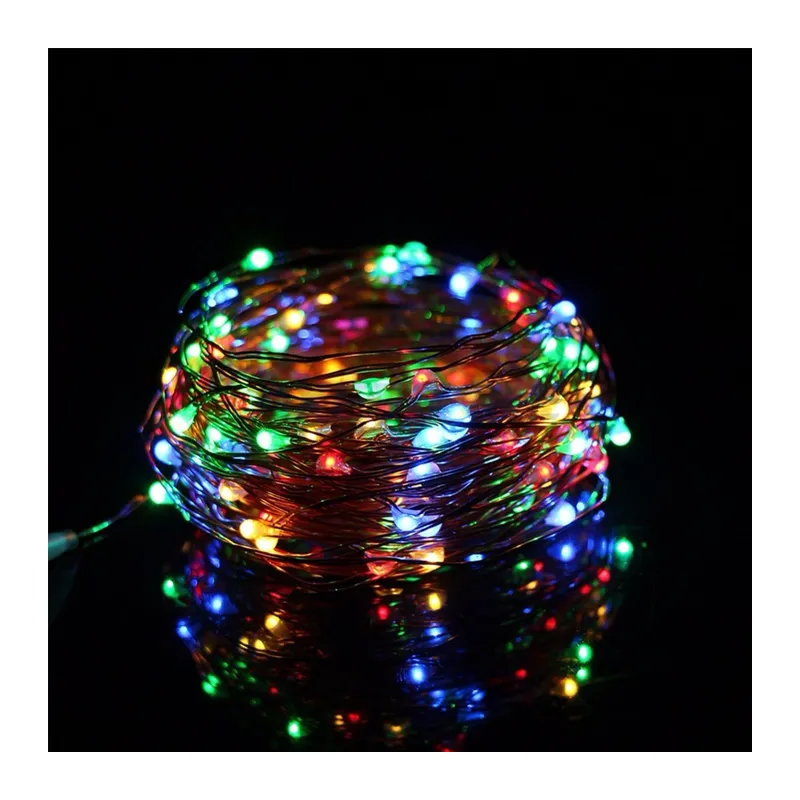 BUFFER® Pilli Renkli Peri Led Işık Dekoratif Aydınlatma 5 Metre RGB Led