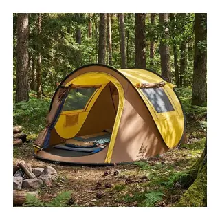 BUFFER® 2 Kişilik Vagon Tipi Yarı Otomatik Kamp Çadırı – Çift Kapılı, Çift Pencereli, Hafif Taşınabilir Outdoor Doğa Çadırı 220x120x90 cm