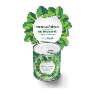 BUFFER® Konserve Bahçem Evde Konservede İri Yapraklı Roka Yetiştirme Kiti