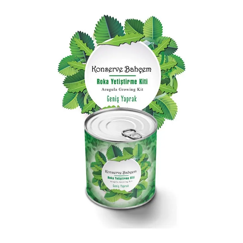 BUFFER® Konserve Bahçem Evde Konservede İri Yapraklı Roka Yetiştirme Kiti