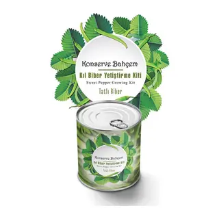 BUFFER® Konserve Bahçem Evde Konservede Tatlı Sivri Biber Yetiştirme Kiti