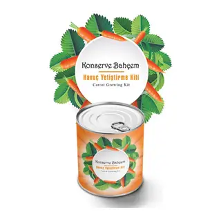 BUFFER® Konserve Bahçem Evde Konservede Havuç Yetiştirme Büyütme Kiti
