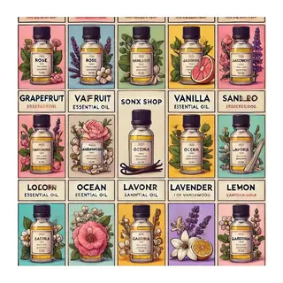 Favori 10'lu Set Esansiyel Uçucu Yağ Buhurdanlık Hava Nemlendirici Aroma Difüzörü Kokusu Esans