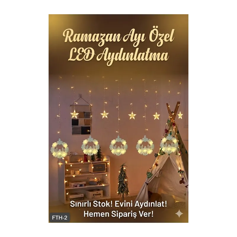 Ramazan Perde LED Işık 3 Metre