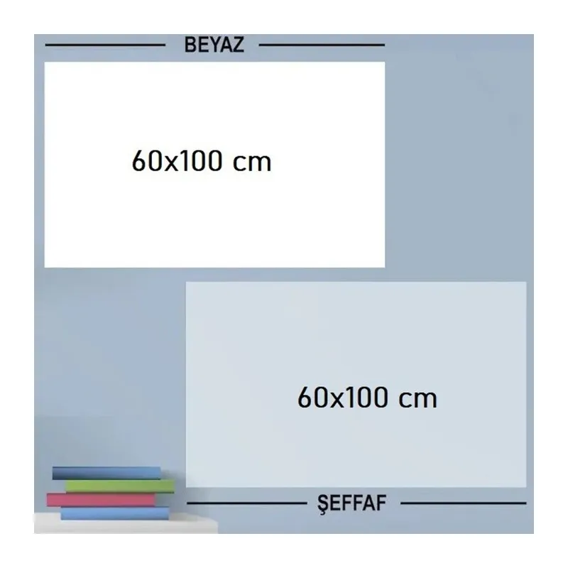 TrdStore® Ders Çalışma Yazı Tahtası Manyetik Duvar Stickerı 100x60 cm