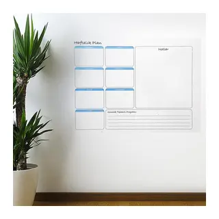 BUFFER® Haftalık Planlayıcı Manyetik Duvar Stickerı Takvim 56 cm x 70 cm