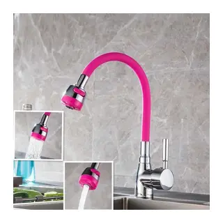 BUFFER® Oynar Başlıklı Tasarruflu Kubar Musluk Borusu ve Başlığı Pembe