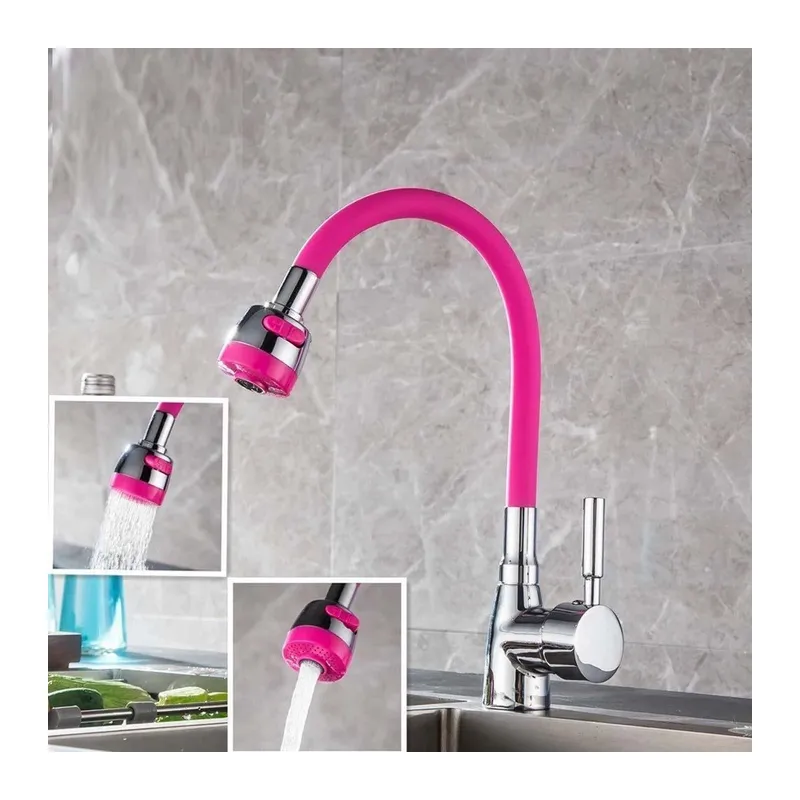 BUFFER® Oynar Başlıklı Tasarruflu Kubar Musluk Borusu ve Başlığı Pembe