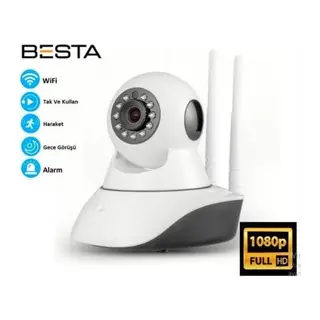 1080P 2MP 360 derece Full HD Kablosuz IP Gece Görüşlü WİFİ Güvenlik Kamerası