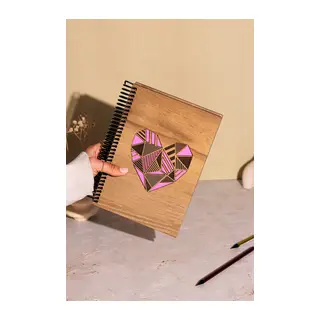 Doğal Ahşap Kapaklı Çizgisiz Defter – Şık ve Dayanıklı Tasarım