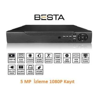 4 KANAL 5MP P6 H265 AHD DVR Kayit Cihazı KD-1154