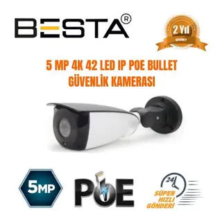 4K 5 MP 1440P 42 IR LED IP POE BULLET GÜVENLİK KAMERASI KD-1436
