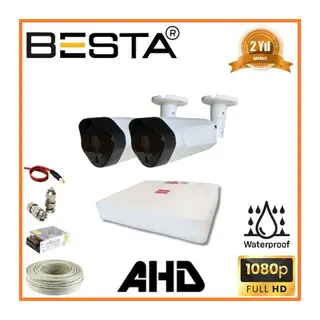2 MP 1080P 2 Dış Mekan Kameralı AHD Güvenlik Seti
