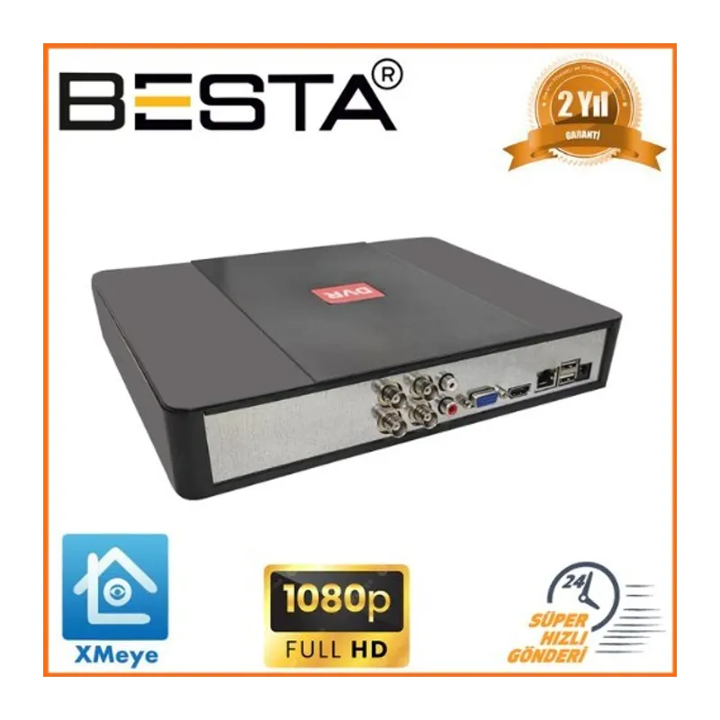 4 Kanal 1080N Tek Sesli Hibrit DVR Kayıt Cihazı KD-204
