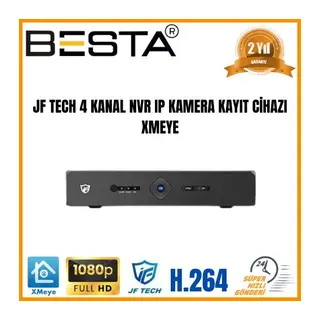 JF TECH 8 Kanal 2 MP 1080P NVR IP Kamera Kayıt Cihazı Xmeye KD-5008N