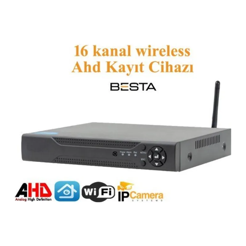 16 Kanal Wireless 1080N KAYIT Cihazı H265 KD-5016W