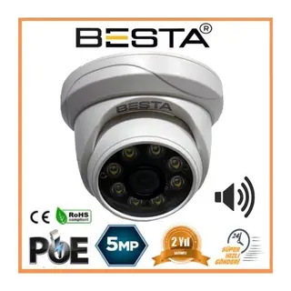 5 MP IP POE Dahili Mikrofonlu Dome Güvenlik Kamerası KD-5250
