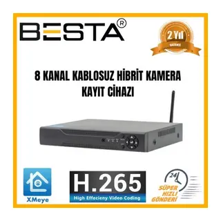 8 Kanal 5 MP Kablosuz Wifi Hibrit Dvr Kayıt Cihazı KD-7008W