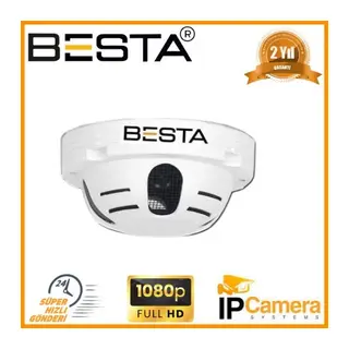 2 MP 1080P Duman Dedektör Görünümlü IP POE Dome Kamera