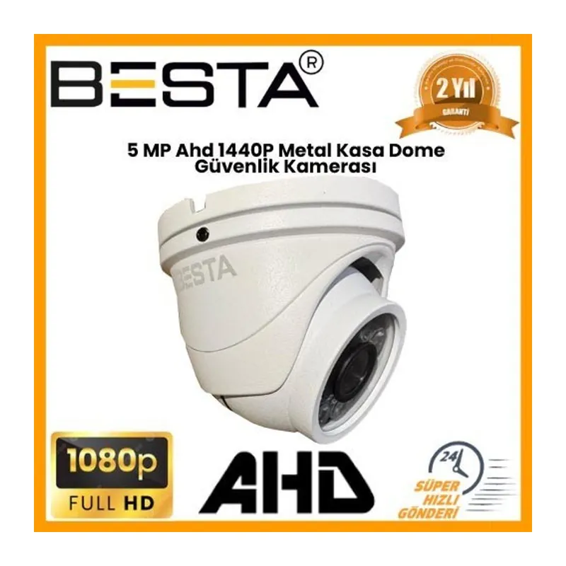 5 MP Ahd 1440P Metal Kasa Dome Güvenlik Kamerası KD-9423