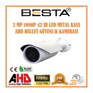 2MP Ahd 1080P 42 Led Metal Kasa Dış Ortam Güvenlik Kamerası