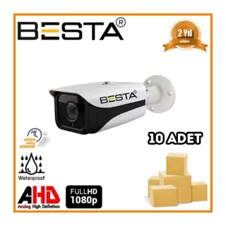 2 MP 1080P 4 BIG LED Bullet AHD Güvenlik Kamerası 10 Adet Koli