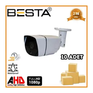 2 MP 1080P 36 LED Bullet AHD Güvenlik Kamerası 10 Adet Koli