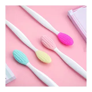 BUFFER® 2 Adet Dudak Fırçası Peeling Etkili Gözenek Siyah Nokta Temizleyici Akne Giderici Çift Yönl