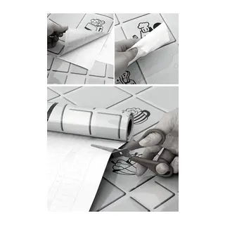 BUFFER® Sıcaklığa Dayanıklı Kendiliğinden Yapışkanlı Film Su ve Yağ Geçirmez Duvar Folyosu 5mt*60 cm