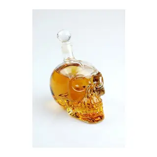 Crystal Head Kuru Kafa Cam Şişe Hediyelik Sürahi (350 ML)