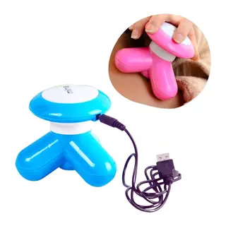 BUFFER® 3 Başlıklı Titreşimli USB Şarjlı Mini El Masaj Aleti