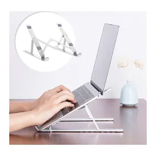 BUFFER® Ayarlanabilir Dizüstü Destek Tabanı Tamamen Katlanabilir Taşınabilir Laptop Yükseltici