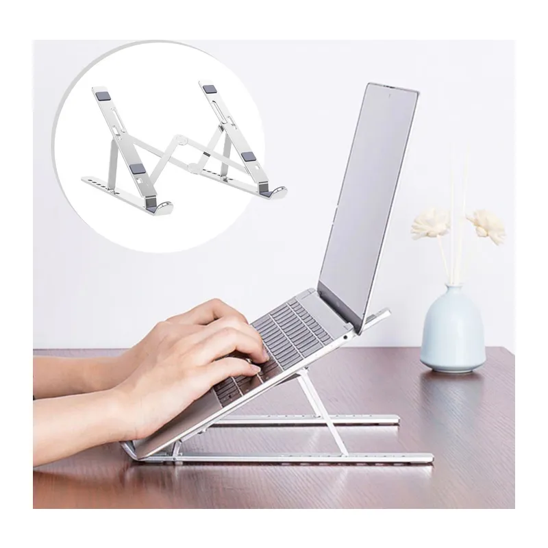BUFFER® Ayarlanabilir Dizüstü Destek Tabanı Tamamen Katlanabilir Taşınabilir Laptop Yükseltici