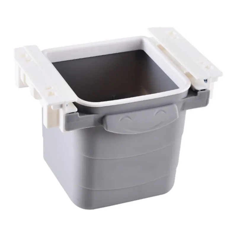 BUFFER® Mini Masa Çöp Kovası Plastik Tezgah Altı Geri Çekilebilir Yapışkanlı Görünmez Bölme Pratik