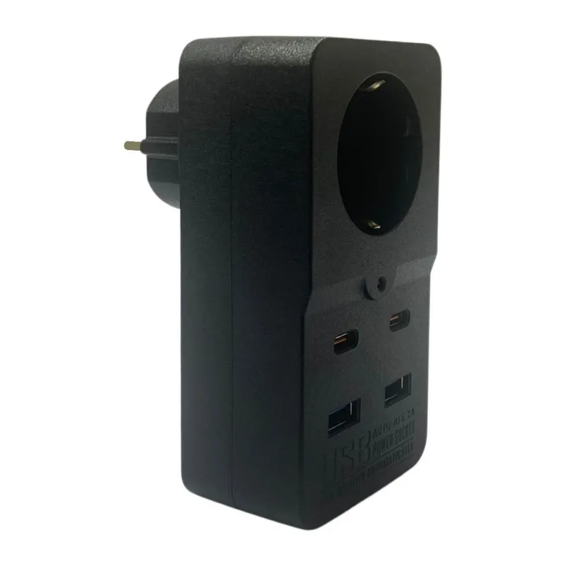 TrdStore® Isıya Dayanıklı Termal Akım Korumalı 1 Priz Girişli 2 USB Girişli 2 TYPE-C Girişli Pirz
