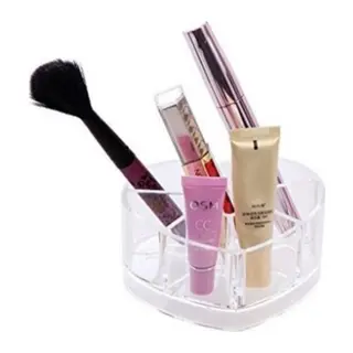 BUFFER® Kozmetik Makyaj Malzemesi Düzenleyici Kalpli Akrilik Organizer