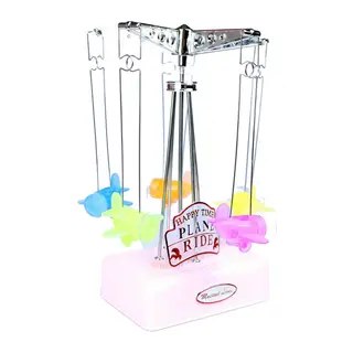 BUFFER® Hareketli Uçaklı Kurmalı Hediyelik Küçük Müzik Kutusu Aleti