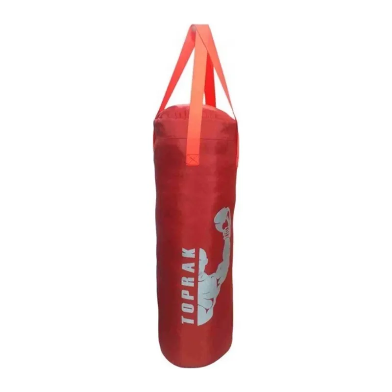 Boks Torbası Eldiven Ve Karabina Hediyeli İçi Dolu 60x22cm Kırmızı