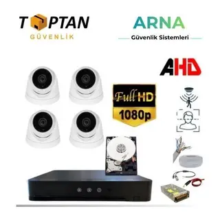 5 Mp Lens 2mp 1080P Full Hd Iç Mekan Dome Güvenlik Kamera Seti 1 Tb HDD Dahil