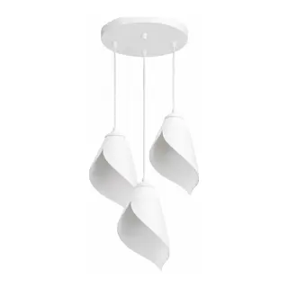 Yaprak Şekilli Beton Dokulu Salon / Oturma Odası Üçlü Sarkıt Avize