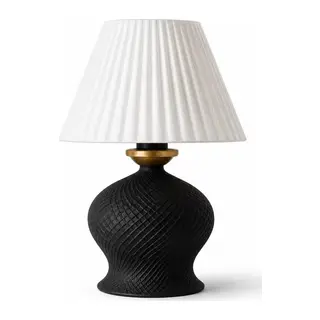 Luxury Tasarımlı Abajur – Yatak Odası Ve Çocuk Odası İçin Dekoratif Aydınlatma 31x45 Cm Alt Siyah