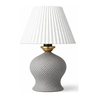 Luxury Tasarımlı Abajur – Yatak Odası Ve Çocuk Odası İçin Dekoratif Aydınlatma 31x45 Cm Alt Gri