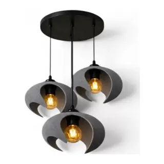 Beton Dokulu İskandi̇nav Premi̇um Salon Oturma Avize – Salon Ve Oturma Odası Aydınlatması 25 X 20 Cm Gri