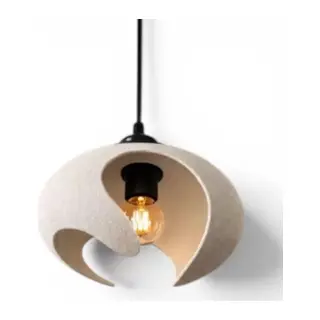 Beton Dokulu İskandi̇nav Premi̇um Salon Oturma Odası Avize 21 X 26 Cm Beyaz