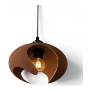 Beton Dokulu İskandi̇nav Premi̇um Salon Oturma Odası Avize 21 X 26 Cm Kahverengi