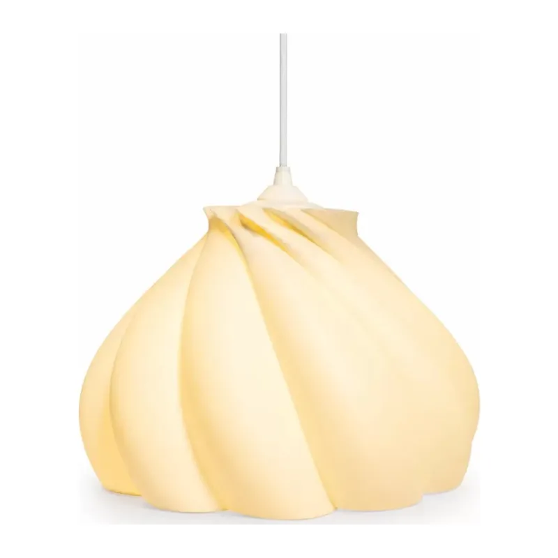 Pumpkin Tekli Avize Yatak Odası Mutfak Sarkıt Avize – Salon Ve Oturma Odası Aydınlatması 25x25 Cm Krem