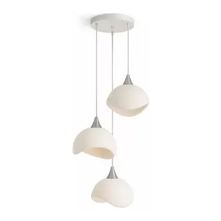 Beton Görünümlü İskandi̇nav Tarzi Salon Oturma Odası 3'lü Avize 32 X 70 Cm Beyaz
