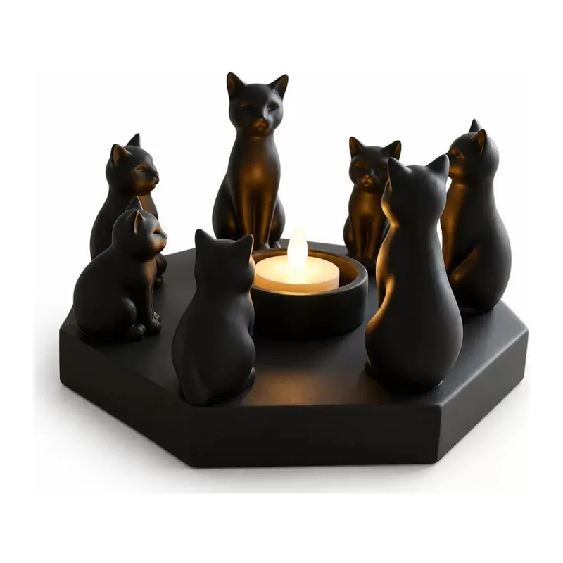 Ri̇tüel Kedi̇ Mumluk Bi̇blo Plasti̇k 20 Cm Siyah